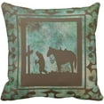 thumbnail image 4 of Set of 4 Throw Pillow Covers Vintage Western Cowboy Wild Modern West Riding Bull Wooden Decorative Pillow Cases Home Decor Square 18x18 Inches Pillowcases, 4 of 6