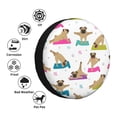 thumbnail image 4 of Fotbe Yoga Dogs Poses Funda de Llanta de Repuesto con Estampado, Engrosada, Ajuste Universal para Jeep, Remolque, RV, SUV, Camión-16 inch, 4 of 6