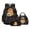 Black and Brown - Capybara Maths, variant on Pug Maths Printed Girls Backpack, Lightweight Backpack and Lunch Bag Set for Teen Girls, 17 Inch Large Schoolbag Set with Pencil Box for Preschool Primary Middle School