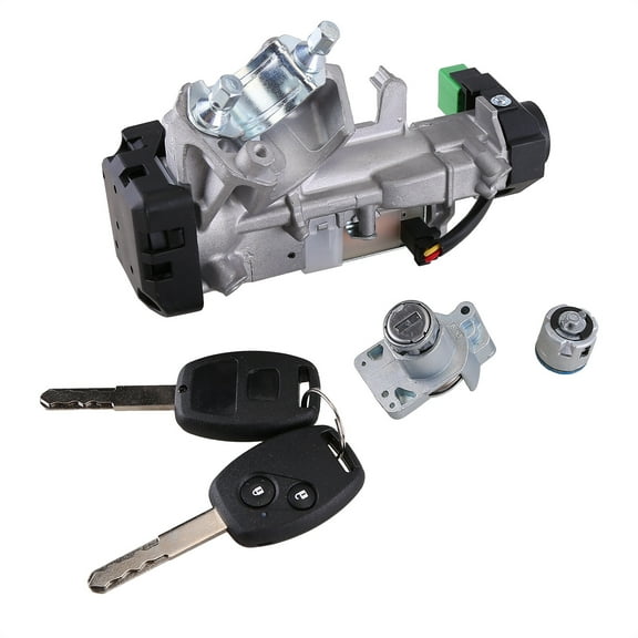 Ignition & Door Lock Cylinder Switch Assembly Set w/ 2 Remote Keys 06350-SWN-011 Compatible for 07-11 CRV
