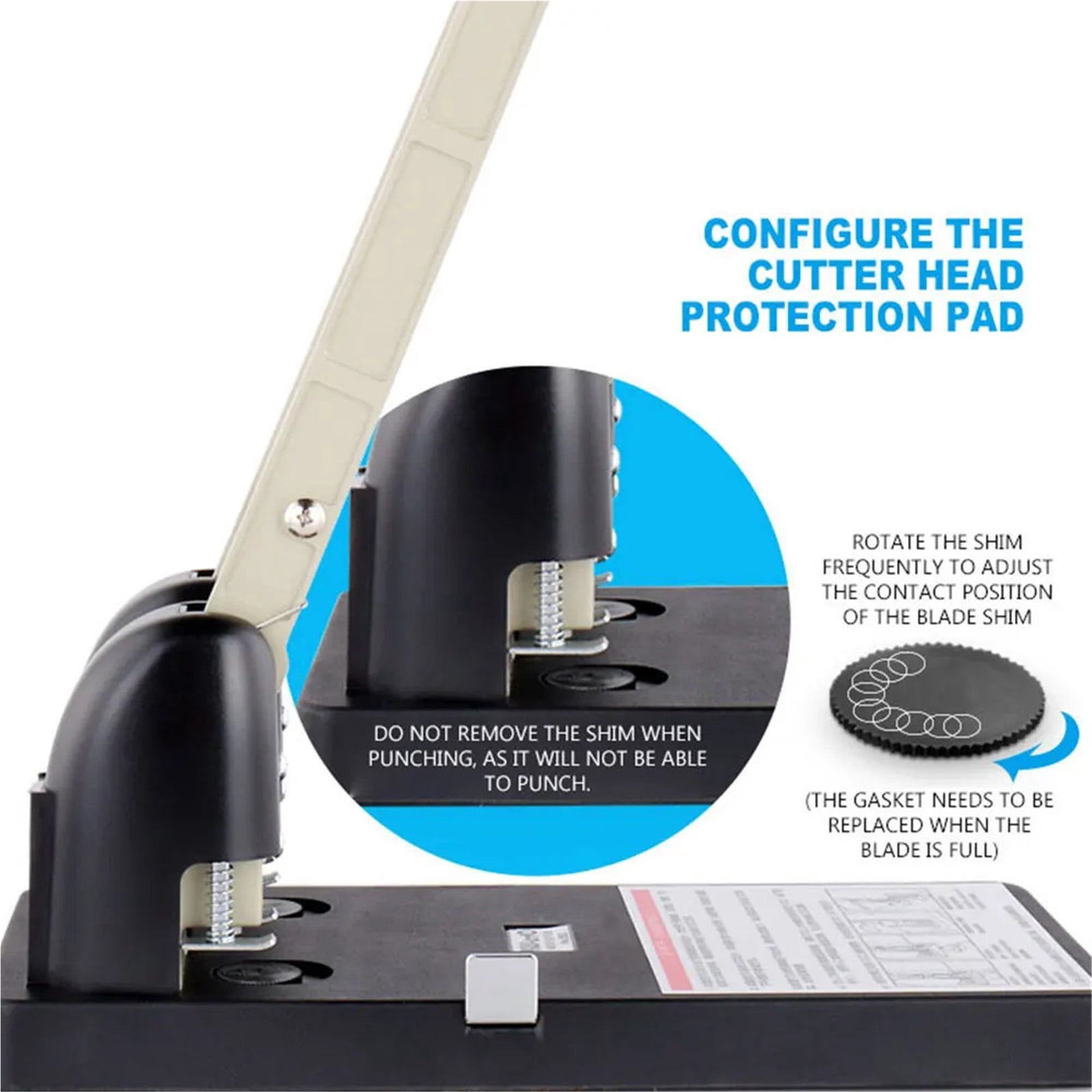 Paper Hole Punch Heavy Duty Hole Puncher, 2 Holes 3 Holes 4 Holes Punch 150 Sheets Of Paper ,Heavy Duty Build