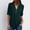 Green, variant on Turilly Women's Summer Long Sleeve Shirts Zip Casual Tunic V-Neck Rollable Blouse Tops