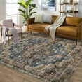 thumbnail image 2 of Hasoo 8' x 10' Area Rug Persian Traditional Indoor Rug Machine Washable Oriental Design Non Slip Rug for Living Room Bedroom Dining Room, Blue/Brown, 2 of 5