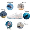 thumbnail image 6 of lnmuld Men Women Barefoot Shoes Breathable Mesh Shoes for Water Yoga Fitness Hiking Color:White,Size:10, 6 of 7