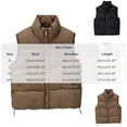 thumbnail image 3 of Cmfcve Crop Winter Vest for Women Lightweight Sleeveless Warm Puffer Vest Casual Solid Color Padded Gilet Outerwear, 3 of 7