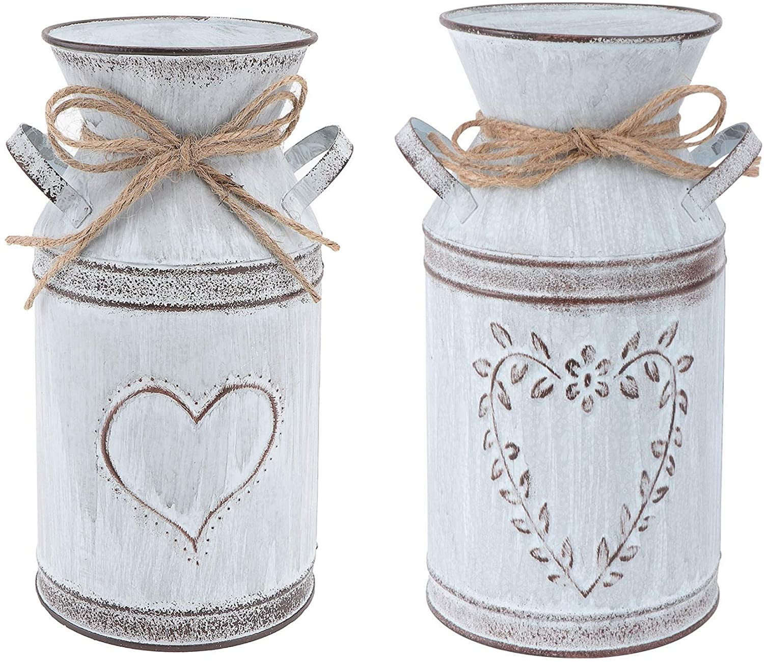 Cream Heart Milk Jug Pitcher Vase Ceramic Flower Pot Wedding Anniversary Gift 