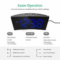 thumbnail image 3 of VicTsing Digital Alarm 5 Inch Dimmable LED Screen, Kids Clock with Snooze Function, 12 Or 24 Hour, USB Port and Battery Backup for Bedroom Livingroom Office Without Adapter, 3 of 8