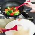 thumbnail image 5 of DISEN 4 Pcs Large Silicone Mixing Spoon Set, 10.82*2.36 inch Heat Resistant Colored Mixing Spoons, Non-stick Basting Spoon for Kitchen Cooking, Mixing, Baking, Serving and Stirring, 5 of 8