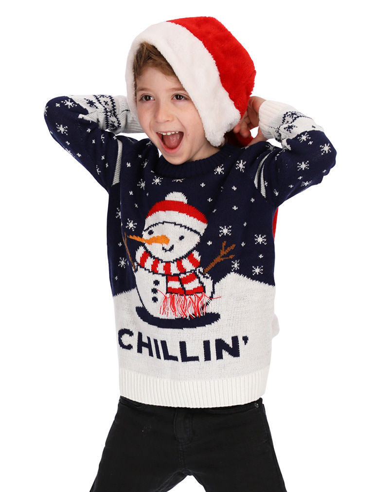 Tstars Boys Unisex Ugly Christmas Sweater Cute Snowman Santa Kids Christmas Gift Funny Humor Holiday Shirts Xmas Party Christmas Gifts for Boy Toddler Sweater Ugly Xmas Sweater - image 4 of 6