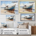 thumbnail image 4 of Designart "Angler'S Boat On Seashore" Coastal Boat Floater Framed Wall Art Living Room, 4 of 5