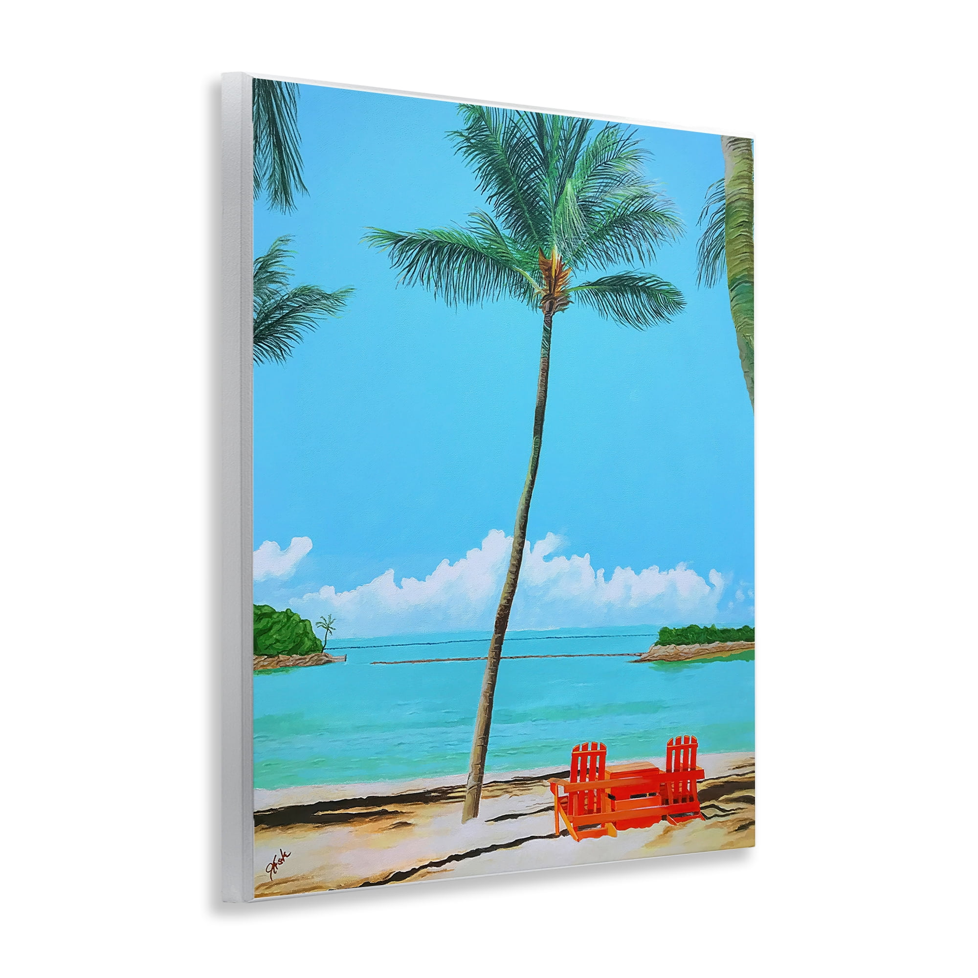 Stupell Industries Dreaming Of Palm Trees Wall Plaque Art, design by John Jaster