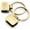 Brushed Brass, variant on 3/4 Inch Key Fob Hardware with Split Key Rings Findings for DIY Leather Craft, 2 Pack (Gold)