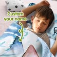 thumbnail image 2 of KAINSY Personalized Ocean Adventure Toddler Nap Mat - Custom Name Slumber Bag with Sea Turtles and Stingrays, Soft and Cozy Sleeping Bag for Kids, Perfect for Preschool, and Marine-Themed Naptime Fun, 2 of 8
