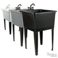 thumbnail image 4 of Tehila Freestanding Gray Utility Sink with Black Faucet for Laundry Room, 4 of 9