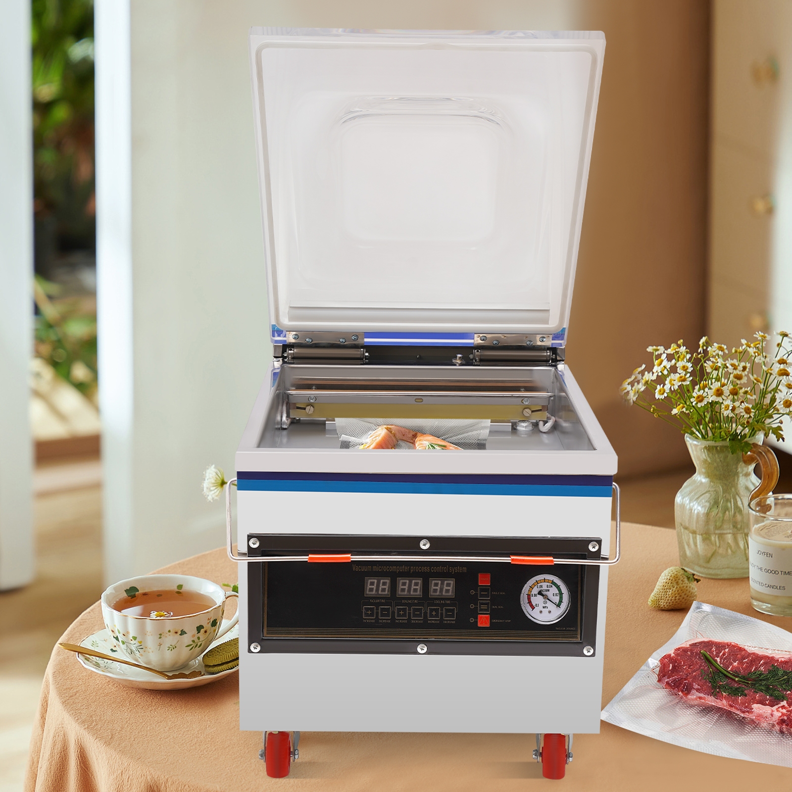 800W Commercial Vacuum Sealer Chamber Packing Sealing Machine Food Saver 110V