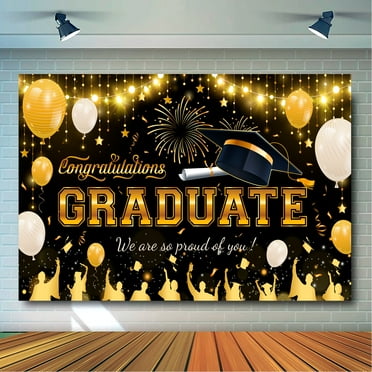Congrats Grad Backdrop, 70.8''x43.3'' Graduation Background/Class of 2025 Backdrop/Graduation Backdrop 2025, for College Graduation Decorations & 2025 Graduation Party Decorations
