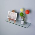 thumbnail image 1 of Estante de exhibición decorativo de vidrio templado flotante montado en la pared JMBL, decoración para el hogar y la oficina, 11,8 pulgadas de largo x 5 pulgadas de profundidad, estante de, 1 of 5