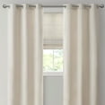 thumbnail image 4 of 64x29  Inches Long Basketweave Cordless Roman Shades, Light Filtering Sunshade Board for Windowsfor Bedroom/ Living Room/ Bathroom, Ivory(One panel), 4 of 9