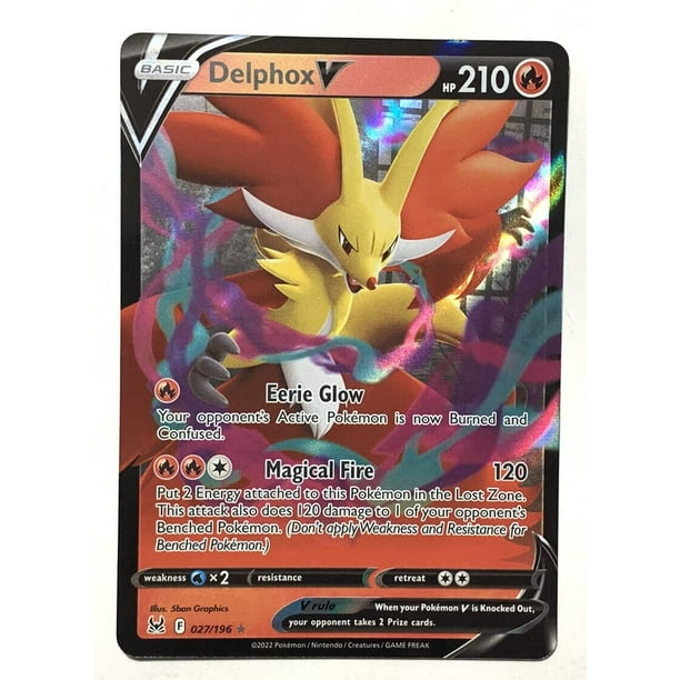 Lote de cartas Pokémon Delphox V 027/196 Lost Origin Ultra Rare Holo