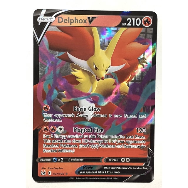 Lote de cartas Pokémon Delphox V 027/196 Lost Origin Ultra Rare Holo