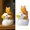 B, variant on Guanglv Cute Sitting Cat Figurines Zoo Animal Garden Bonsai Desktop Small Decorative