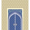 thumbnail image 3 of Moroccan Duvet Cover Set, Medieval Door with Ottoman Architecture Persian Influences Culture Design, Decorative 2 Piece Bedding Set with 1 Pillow Shams, Twin Size, Blue Beige, by Ambesonne, 3 of 3