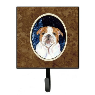 Carolines Treasures SS8447SH4 Starry Night English Bulldog Leash or Key Holder 7Hx4.25W multicolor