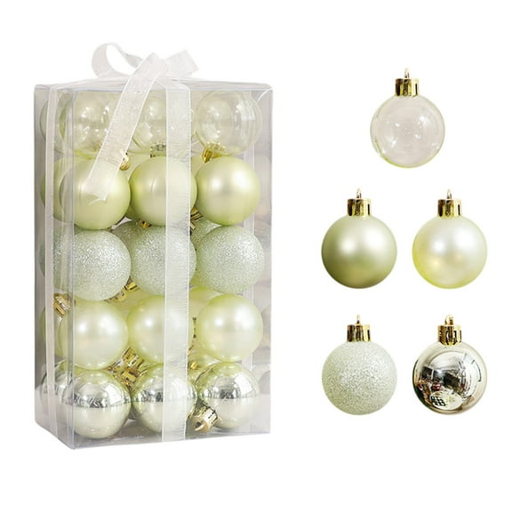 Luoshdecor Christmas Ball Ornaments ,30 Pcs Shatterproof Plastic Christmas Bulbs, Hanging Decorations for Xmas Tree Holiday Wreath Decor 1.5 in