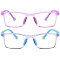 thumbnail image 1 of EeaseMX 2 pares de gafas bloqueadoras de luz azul para computadora, gafas para niños, regalo, 1 of 7