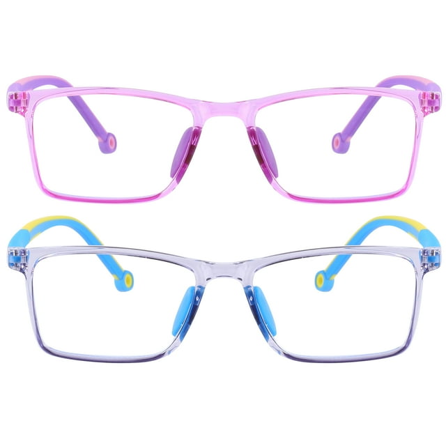 EeaseMX 2 pares de gafas bloqueadoras de luz azul para computadora, gafas para niños, regalo