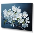 thumbnail image 2 of Designart "Apple Blossom Monochromatic gracefulness VIII" Apple Blossom Canvas Wall Art, 2 of 5