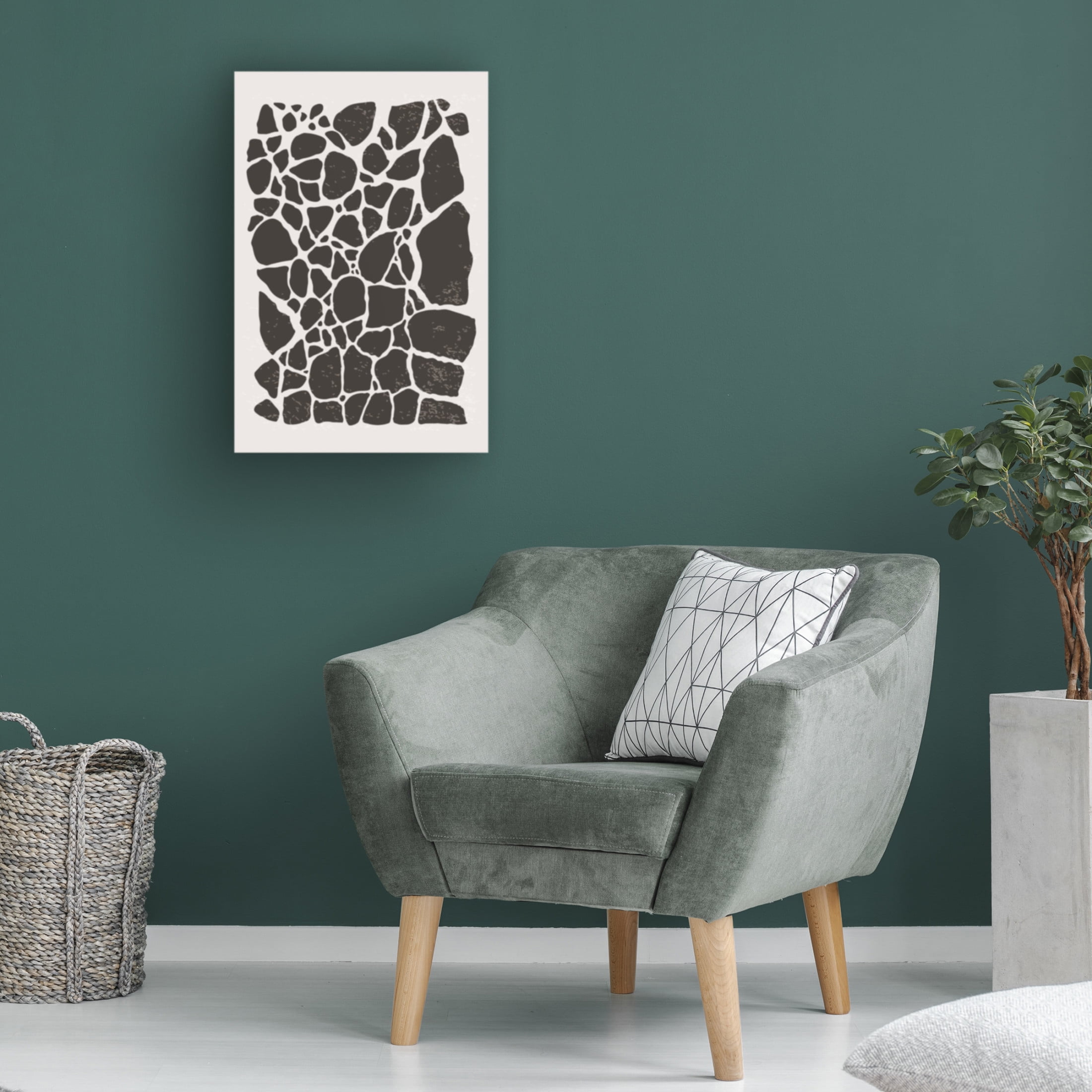 Trademark Fine Art jay stanley  Geometric Rocky Pattern Canvas Wall Art
