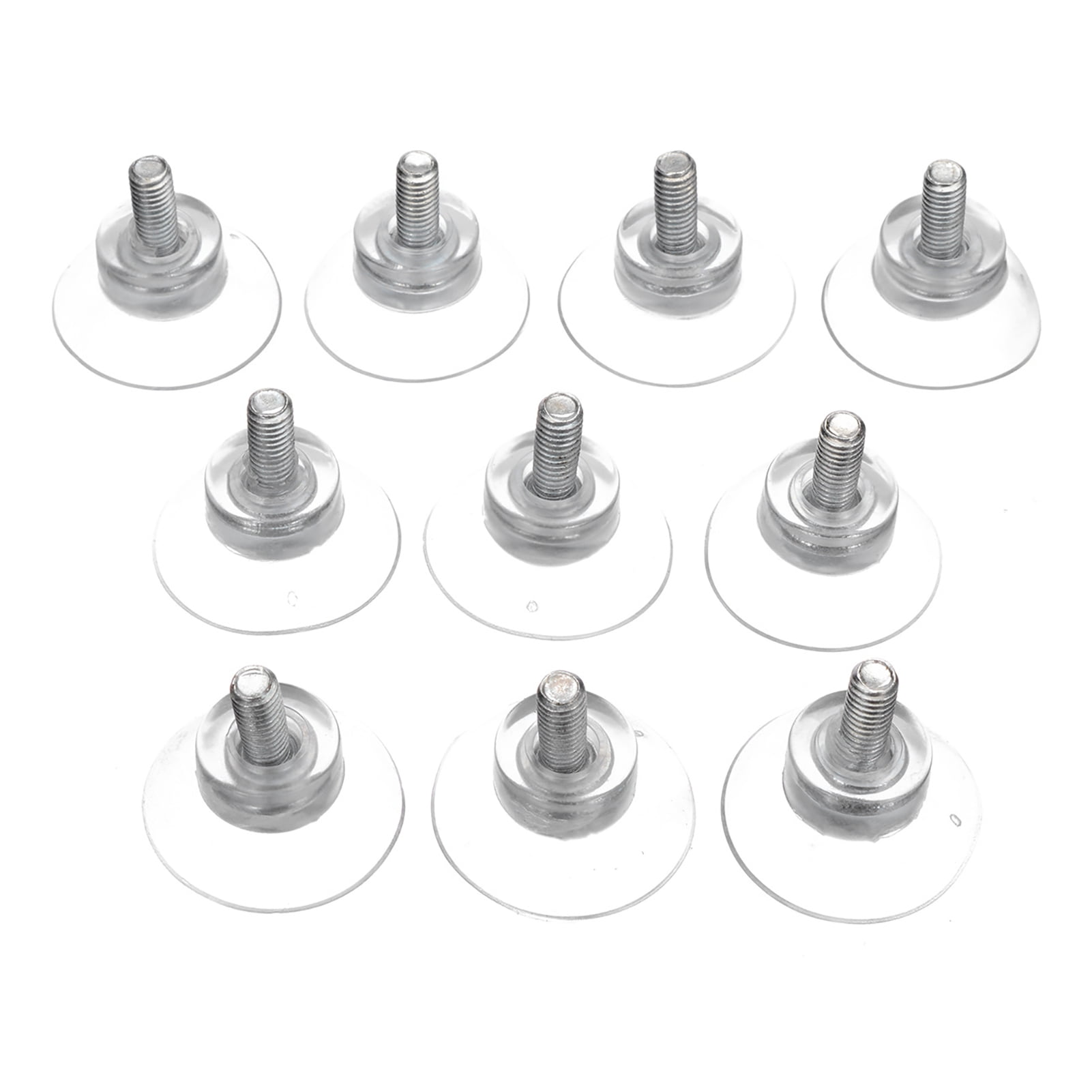 15pcs M8x13mm Clear Rubber Strong Suction Cup Replacements with M8 Screw 