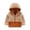 Khaki, variant on Toddler Boy's Cute Jackets Hooded Zip Up Color Block Fleece For Autumn And Winter Thickened Elastic Coat Kids Outerwear Size 12-18 Months