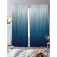 thumbnail image 3 of Navy Blue Ombre Sheer Curtains 108 Inch Length 2 Panels Set Window Treatments, Contemporary Gradient Abstract Art Rod Pocket Semi Curtains for Living Room/Bedroom/Kitchen Décor, 104"W x 108"L, 3 of 7