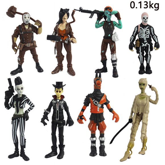 WJSDDXD 8Pcs/Set Fortnite Toys 10-11cm Action Figure Model Game Fornite 8th Generation Toy Doll with Weapon Kids Boys Birthday Xmas Gift