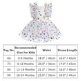 thumbnail image 4 of IBTOM CASTLE Toddler Baby Girls 1st Birthday Outfit Princes Dress with Diaper Cover Lace Ruffles Romper Tutu for Cake Smash Photo Shoot 6-12 Months White Butterfly, 4 of 8