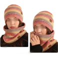 thumbnail image 5 of Conjunto de bufanda y gorro de invierno para hombre y mujer, conjunto de gorro de punto grueso con cuello más cálido, conjunto de bufanda y guantes, conjunto de felpa de dos piezas, 5 of 5