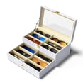 thumbnail image 1 of Organizador de gafas de sol NEWLOOP para mujer y hombre con 16 ranuras, color blanco, 1 of 7