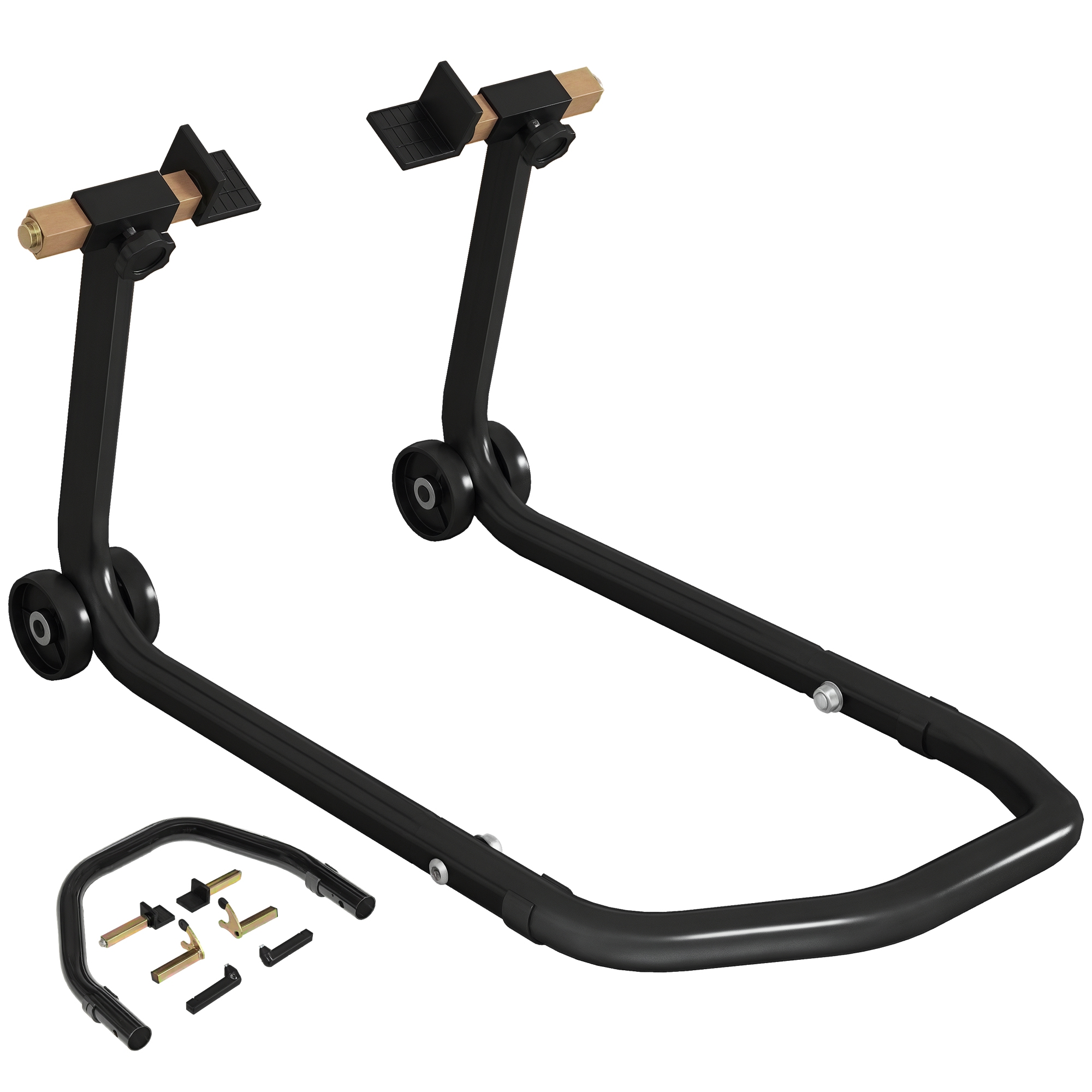 Kit Support De Paddock Arrière Pour Moto - 2 Crochets En Fer Galvanisé, Pour Entretien Pneu Arrière, Charge Jusqu'à 400kg