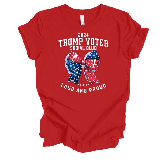 Trenz Shirt Company Womens Unapologetically Trump Take America Back Short Sleeve T-Shirt-Red-Small