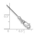 thumbnail image 5 of Auriga Fine Jewelry 14K White Gold 0.8mm Spiga (Wheat) Anklet 9inch for Women, 5 of 5