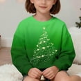 thumbnail image 7 of Lorytime Kids Sweatshirts for Girls Boys Christmas Tree Shirt Crew Neck Long Sleeve Pullover Drop Shoulder Festive Tops, 7 of 7