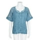 thumbnail image 1 of Gibobby Casual Playera de Manga Corta para Mujer Camiseta manga corta con cuello redondo verano para mujer(Azul,XL), 1 of 4