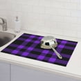 thumbnail image 5 of Bingfone Purple Buffalo Plaid ,18" x 24"Dish Drying Mat for Kitchen Counter,Ultra Absorbent Microfiber, 5 of 7