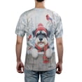 thumbnail image 5 of Playful Schnauzer Welcomes Winter Snowy Day with Cardinal Bird All Over Print 3D Shirt Unisex Merch Miniature Schnauzer Dog Lover - 2017, 5 of 6