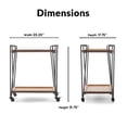 thumbnail image 2 of ClickDecor Cooper Bar Cart Black, 2 of 5