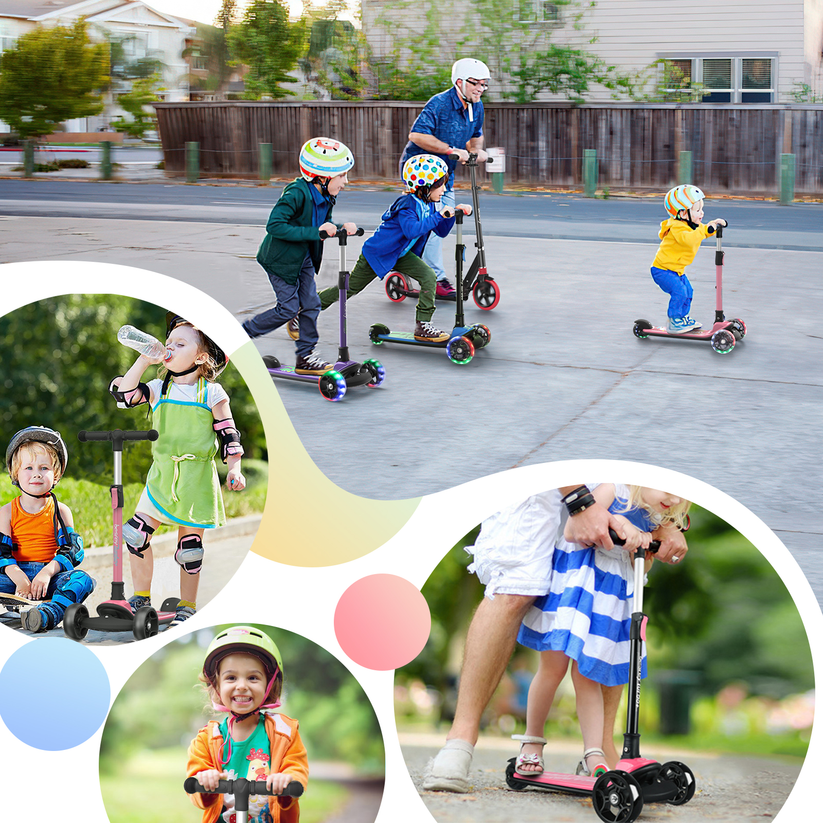 Besrey 3-Wheel Kick Scooter for Kids photo 3
