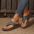 thumbnail image 5 of ShiShine Womens Thong Slide Sandals Casual Summer Comfortable Wedge Heel Flip Flops for Outdoor and Daily Wear, 5 of 9