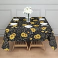 thumbnail image 3 of Black Sunflower Word Pattern Square Tablecloth,Waterproof Square Table Cover,Wipeable Spillproof Washable Table Cover for Home Kitchen Party Decor 42"X42"(107x107cm), 3 of 6